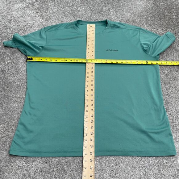 Columbia Meaker Peak Omni Wick T-Shirt Mens XXL Green Crew Short Sleeve Active - Picture 6 of 12